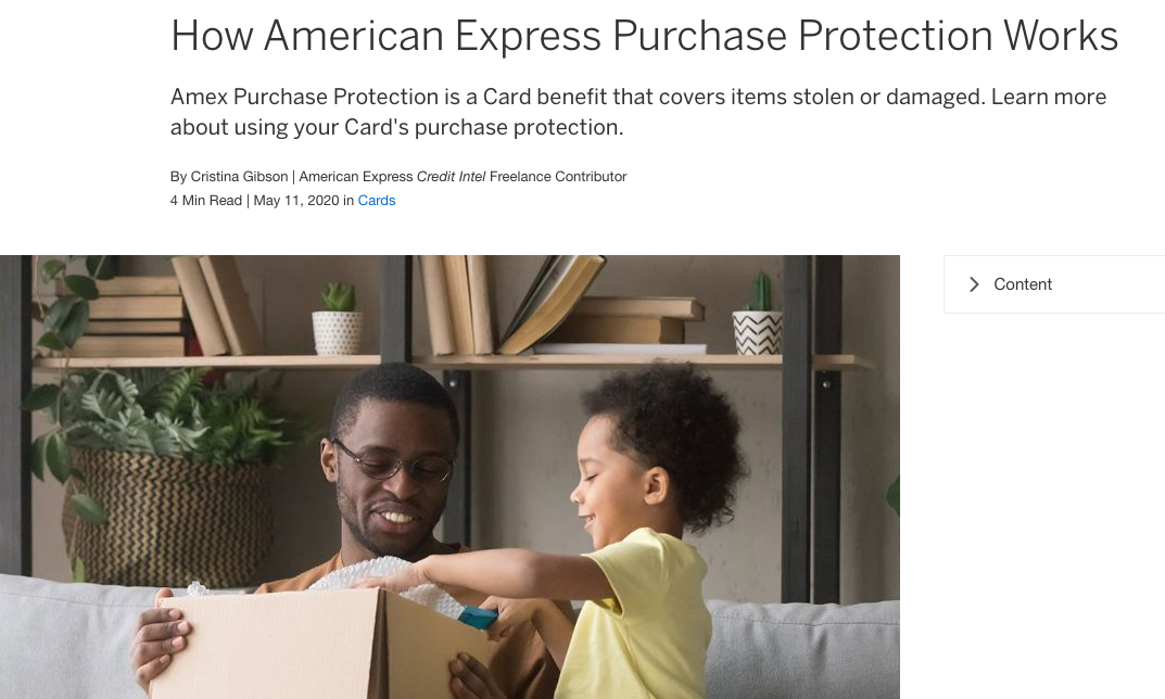 american express purchase protection claim