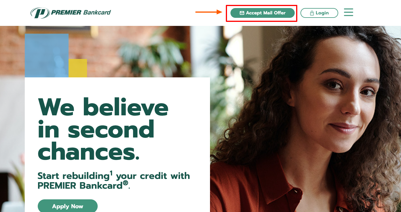 first premier bank card accept mail offer