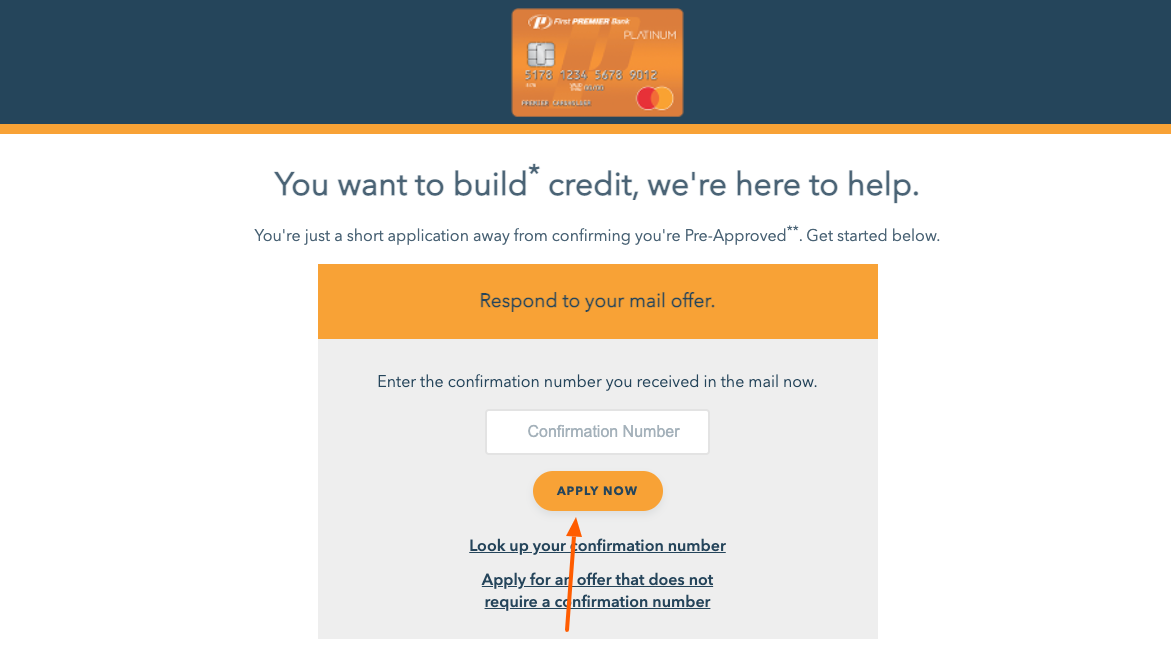 first premier bank platinum credit card apply