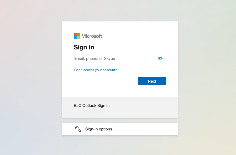 BJC MyTime Login Page