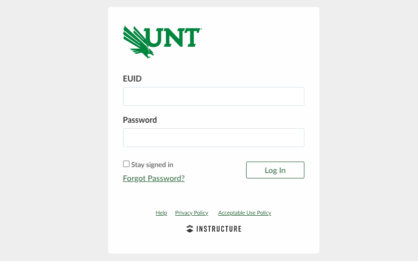 unt canvas login page