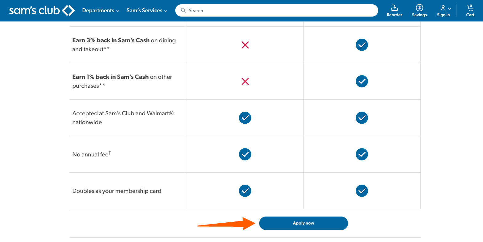 Apply for Sam’s Club Credit Card